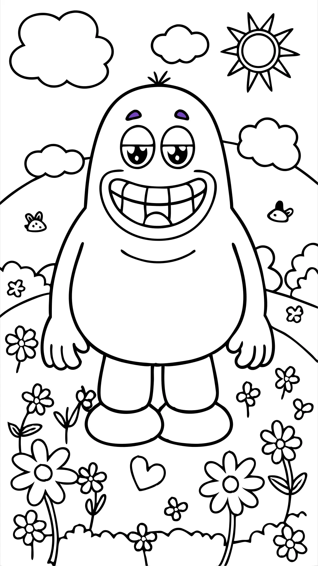 grimace coloring page